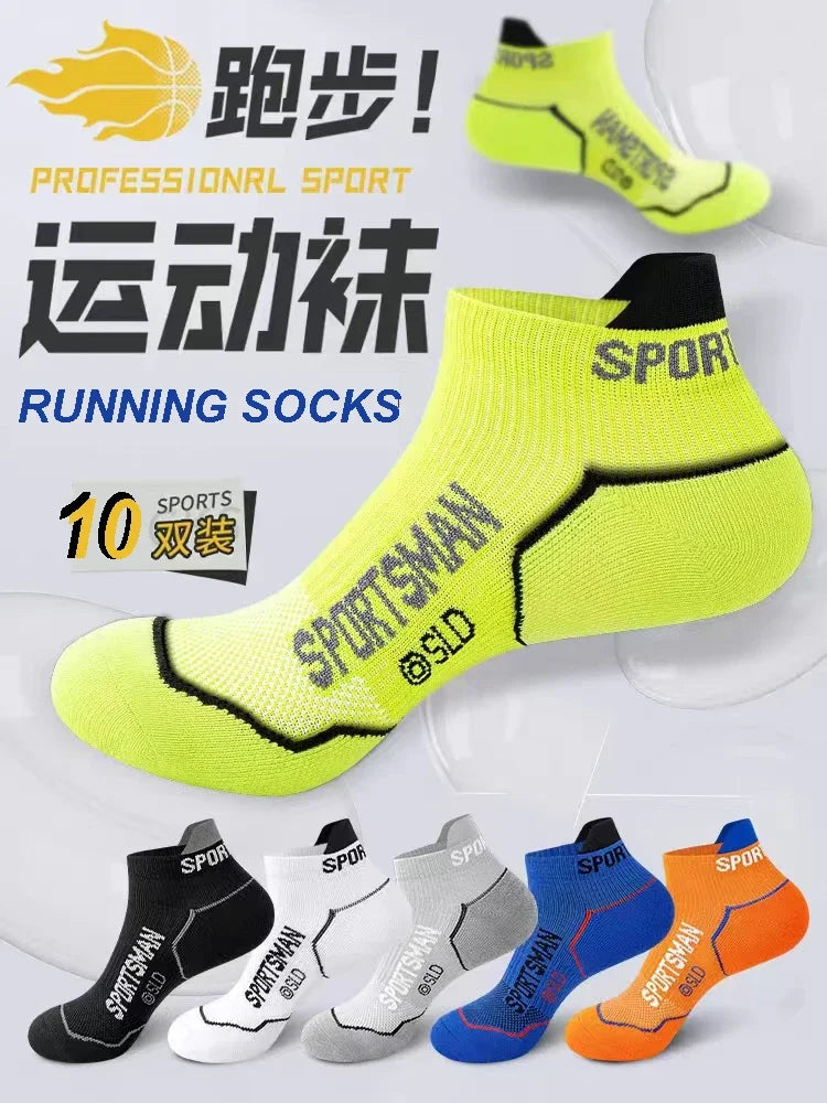 5 Pairs sport Socks High Quality Men's Summer Man Short Socks Breathable Ankle Socks Cotton Black Thin Cut Run Men Socks