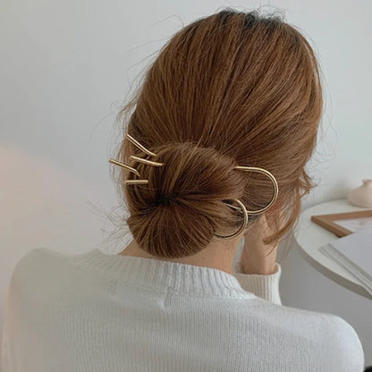 2Pcs French Pins Hair Pins 5.5 Inch Metal U-Shaped Hair Clip Hair Vintage French Twist Hair Pin for Women Girls Hairstyle Gifts Badiee Stylez