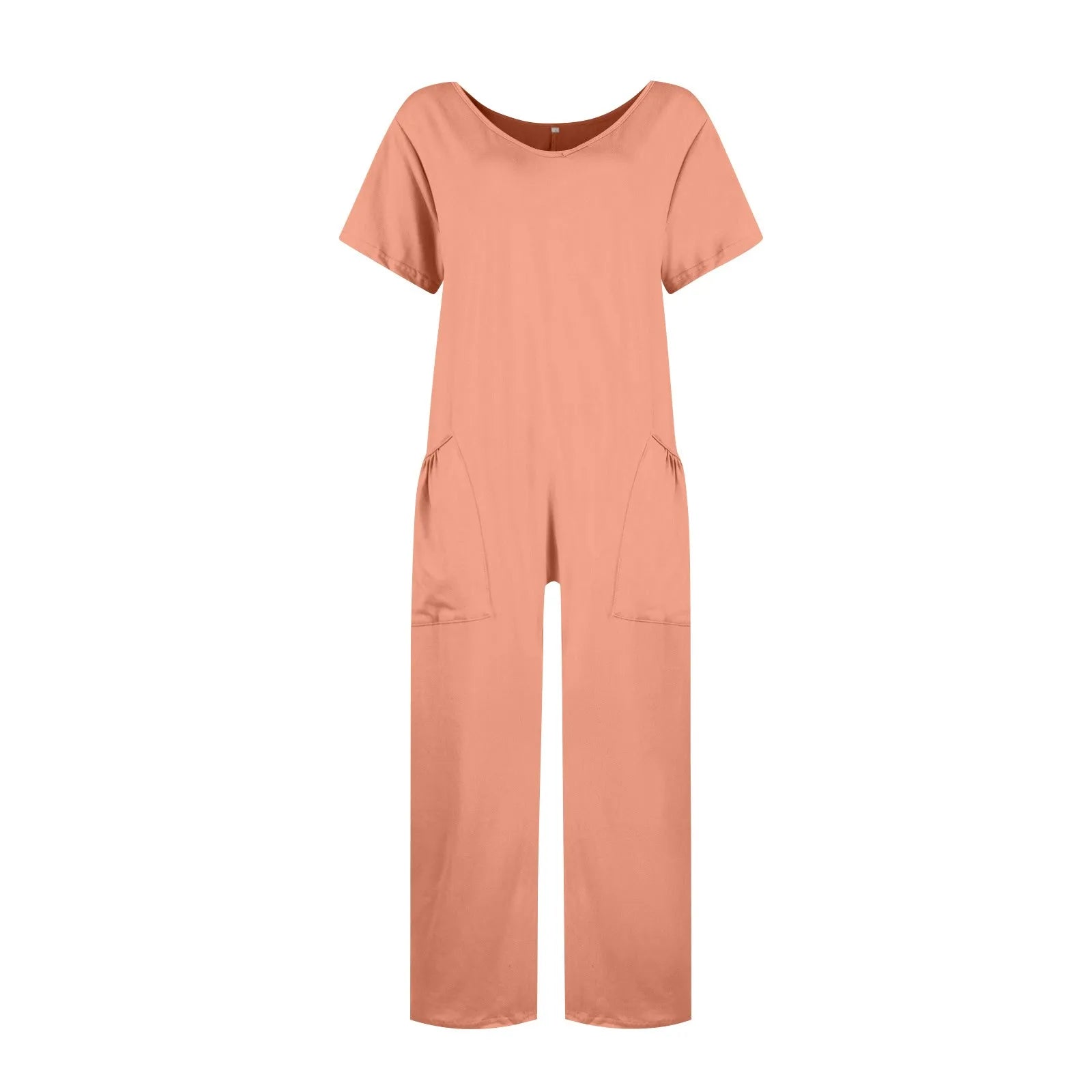 jumpsuit women Fashion Casual Short Sleeve Jumpsuits Loose and comfortable Pullover bodysuit With Pockets trend monos largos Badiee Stylez