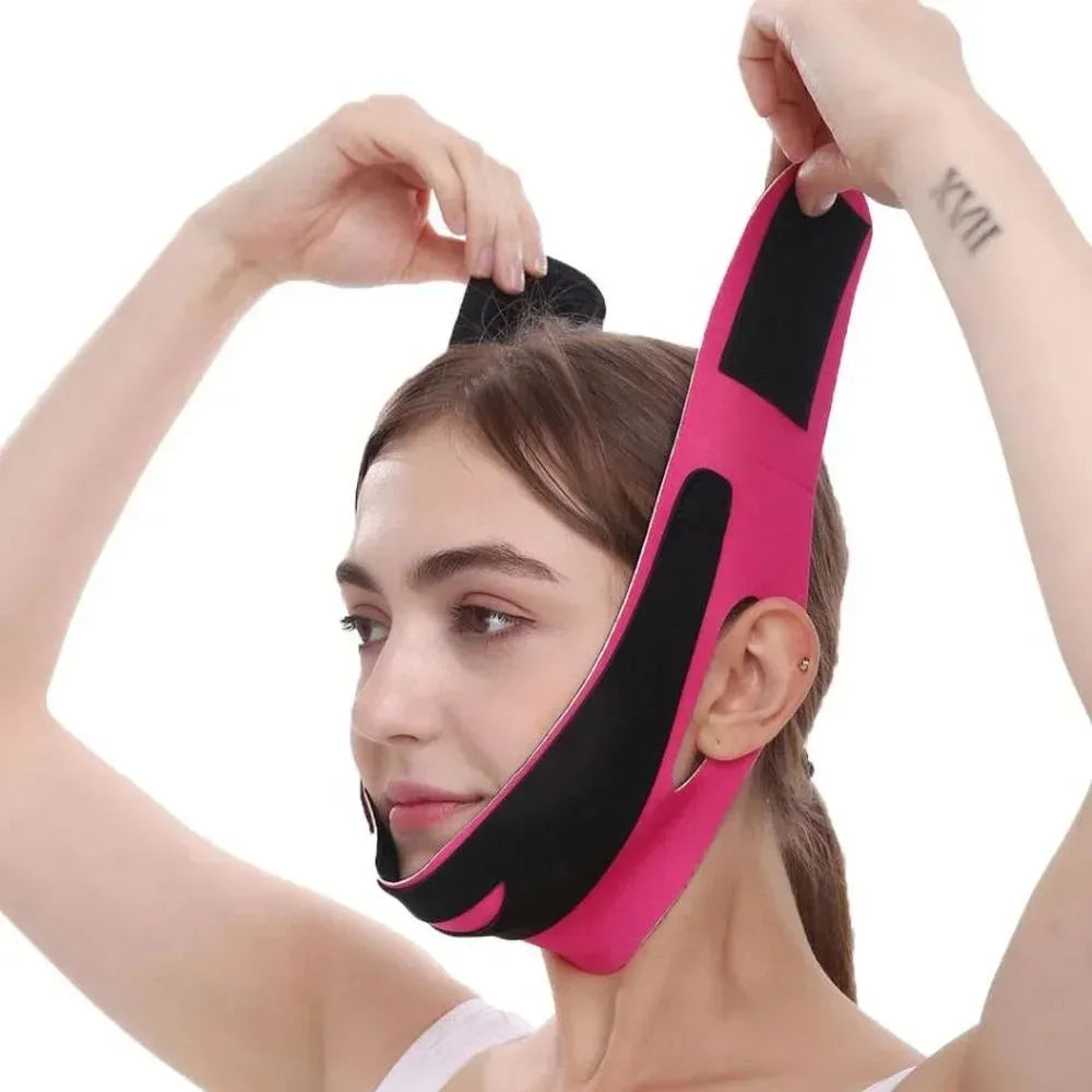 Elastic Face Slimming Bandage V Line Face Shaper Women Chin Cheek Lift Up Belt Facial Massage Strap Face Skin Care Beauty Tools 1pcs
