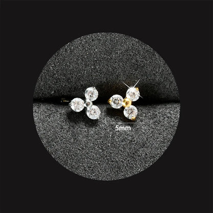 1PC ASTM F136 Titanium Flower CZ Labret Stud Internal Thread Piercing Lip Stud Daith Conch Earring Piercing Jewelry Wholesale NO 4 Labret, Lip Piercing Jewelry