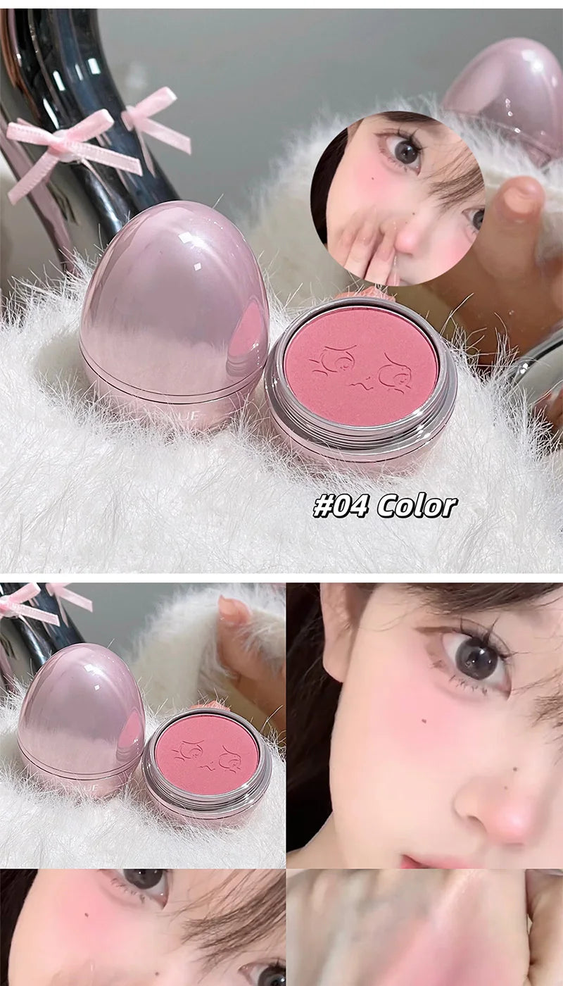 No-Mischief Blush - Multi-functional Solid Makeup Egg for Low-Saturation Gray-Pink Tint with Flawless Finish