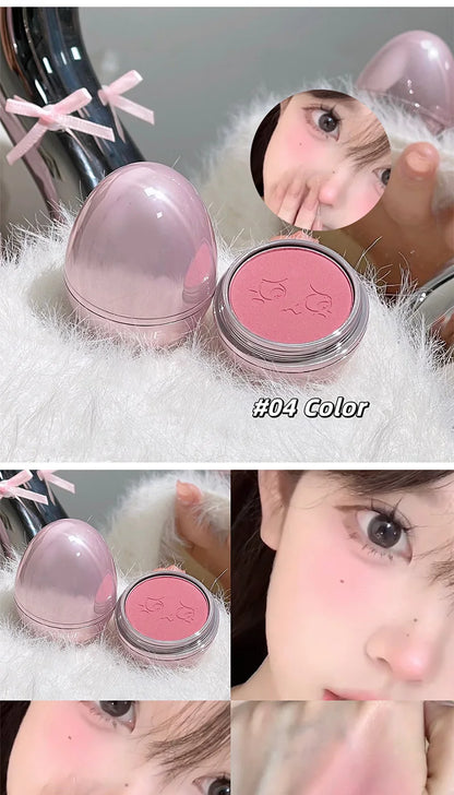 No-Mischief Blush - Multi-functional Solid Makeup Egg for Low-Saturation Gray-Pink Tint with Flawless Finish