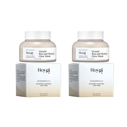 Rice & Honey Face Mask Moisturizing Fade Dark Spot Hydrating Repair Brightening Shrink Pore Hydrating Mask Glowing Skin Care 2 x 150g Boxed