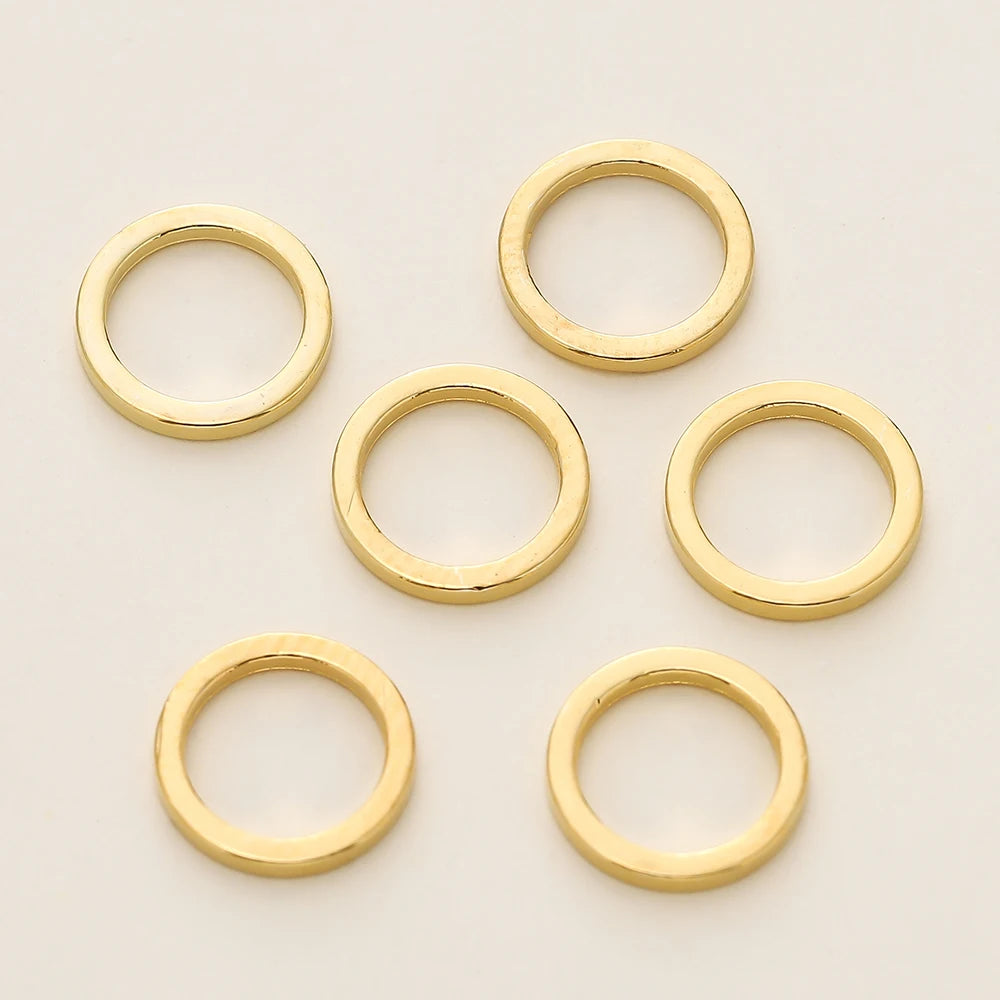 10/20Pcs/Pack 14K/18K Gold Color Plated Close Jump Rings Split Rings Connector for Jewelry Necklace Making Accessories 18K Gold