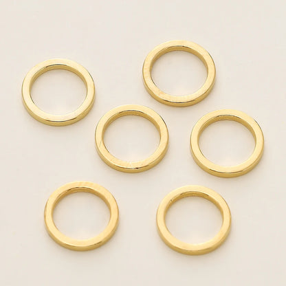 10/20Pcs/Pack 14K/18K Gold Color Plated Close Jump Rings Split Rings Connector for Jewelry Necklace Making Accessories 18K Gold
