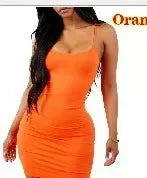 Sexy Spaghetti Strap Mini Dress 2024 Summer Women Bodycon Club Party Dresses Female Camisole Solid Black White Sheath Sundress OG