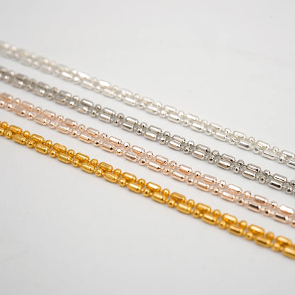 Nail Chain Rhinestone Beads Charms Gold Silver 3D Rhinestone Art Decoration Jewelry Parts Metal Steel Press on Nails Accessories