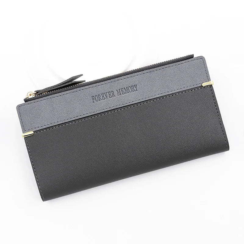 Long Purses For Women Wallet New Fashion Long Coin Purse Card Holder Small Ladies Wallet Female Hasp Mini Clutch billetera bolas grey2 CHINA