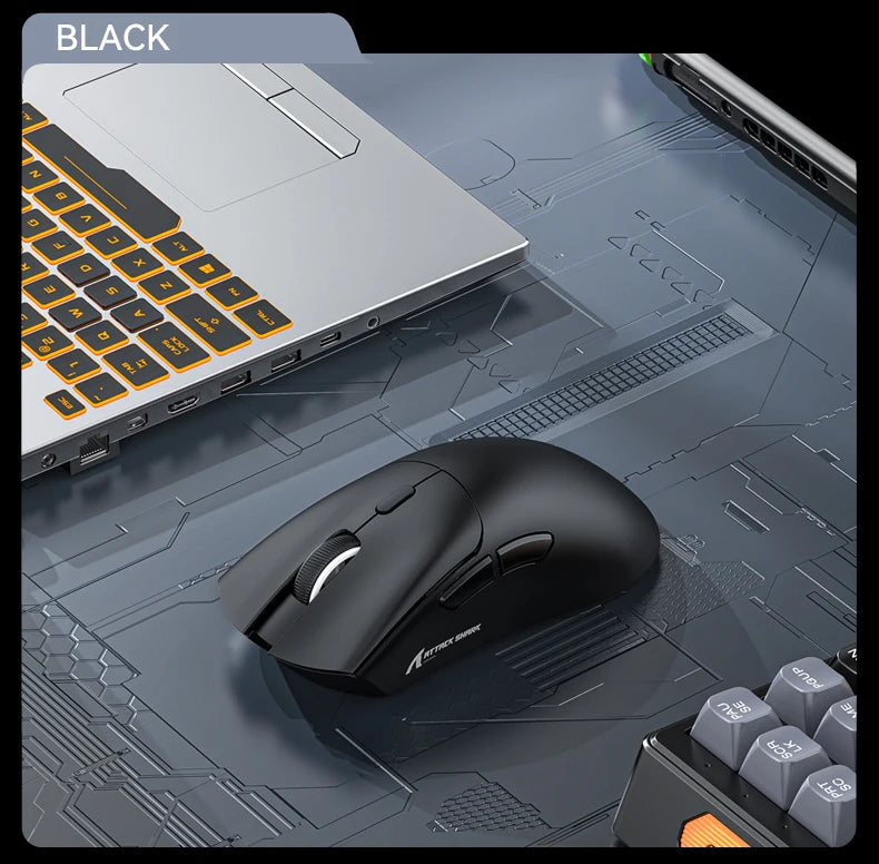 Attack Shark 18000DPI Wireless Mouse, 1000Hz,PAW3311,Bluetooth Tri-mode Connection, R1 Macro Gaming Mouse Badiee Stylez