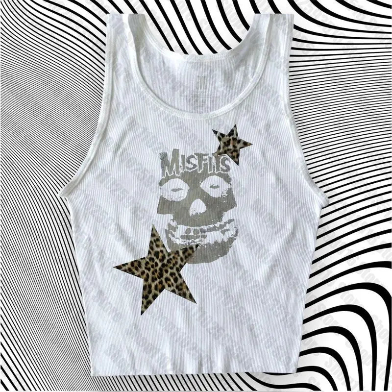 Woman Clothing Gothic Dress Harajuku Party Dresses Graphic Rock Y2k Clothes Black Mini Dress Punk Goth Emo Short Women's Summer White1