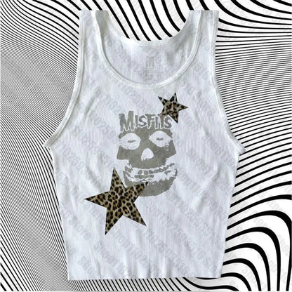 Woman Clothing Gothic Dress Harajuku Party Dresses Graphic Rock Y2k Clothes Black Mini Dress Punk Goth Emo Short Women's Summer White1