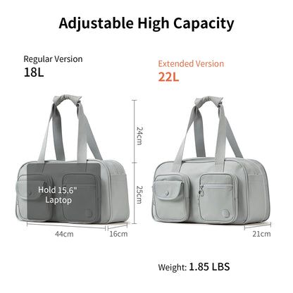 AJI Women Travel Bag Nylon Handheld Travel Bag Carry On Luggage Bag Large Capacity Weekender Gym Sport Holdall Overnight Bag