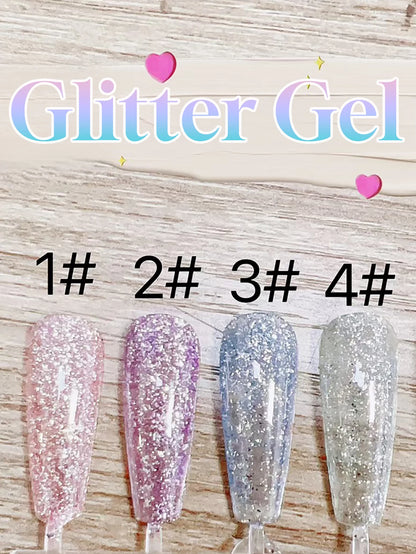 1-3pcs PSK 2025 New Whitening Purple Glass Beads Starry Crystal Nail Art Purple Glass Bead Cat Eye Gel Nail Polish Nail Supplies shangshouxinghe1-4