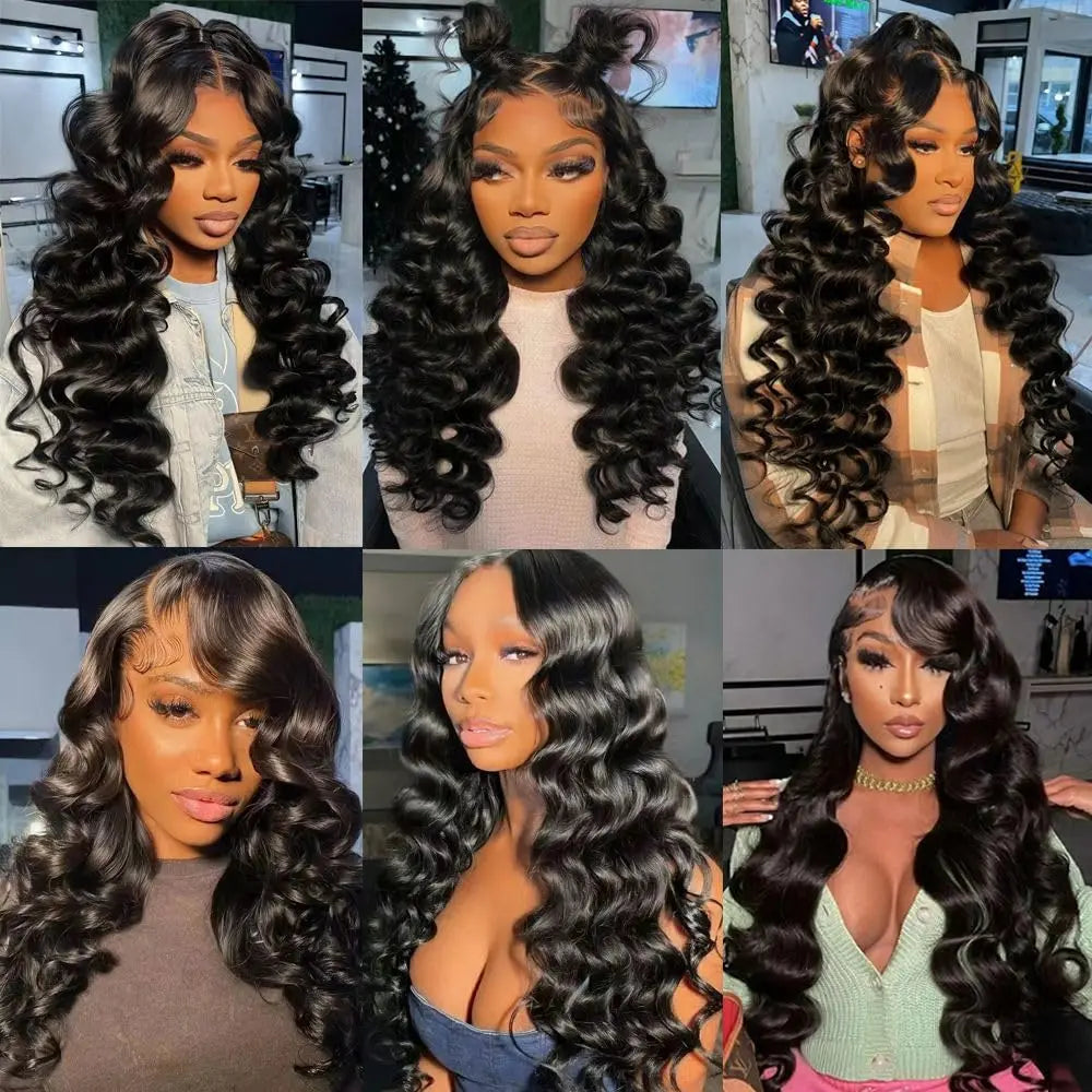 3 Bundles 1618 20 Inch Unprocessed Human Hair Loose Wave Double Weft Bundles for Women, Natural Look Volume Versatile Styling