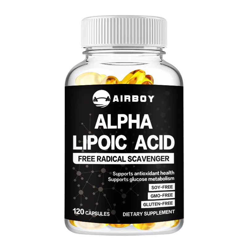 Alpha Lipoic Acid 600 Mg - Supports Antioxidant Health and Sugar Metabolism and Helps Relieve Nerve Pain 1 bottle