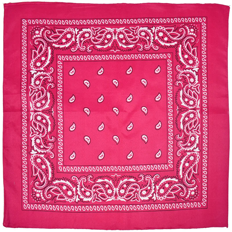 Outdoor Cycling 53cm Cotton Square Scarf Women Men Paisley Print HipHop Bandanas Scarves Headband Handkerchief Hair Mask Badiee Stylez