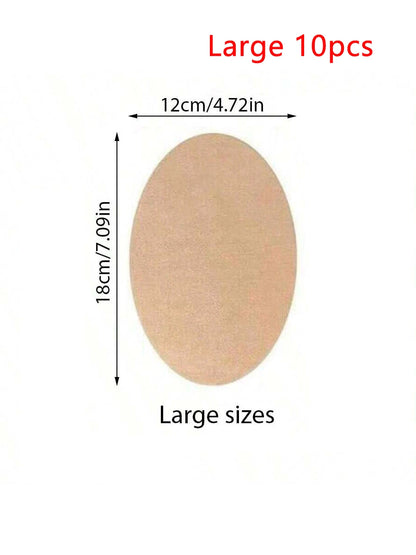 10/20/30/40pcs Anti-wear Stickers Invisible No Trace Thigh Tapes Disposable Anti Chafe Thigh Patch Body Anti-Friction Pad Women Khaki Large 10pc