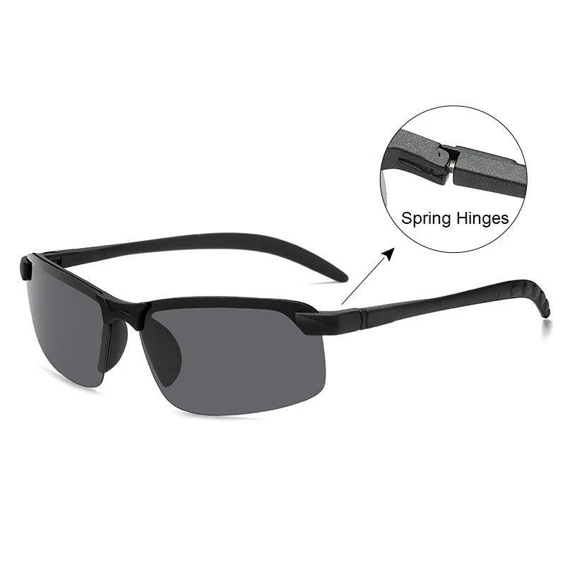 1/2PCS Night Vision Glasses Men Anti-Glare Driving Goggle Half Frame Polarized Sunglasses for Driver UV400 Day and Night Glasses Badiee Stylez