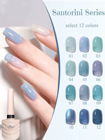 1-3pcs PSK 2025 New Whitening Purple Glass Beads Starry Crystal Nail Art Purple Glass Bead Cat Eye Gel Nail Polish Nail Supplies shengtuolini1-12