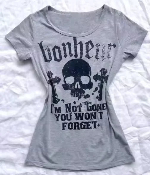 American Retro Sweetheart Red Lips Letter Print Slim Short-sleeved T-shirt Women Summer Fashion Street Hot Sexy Casual Top 10