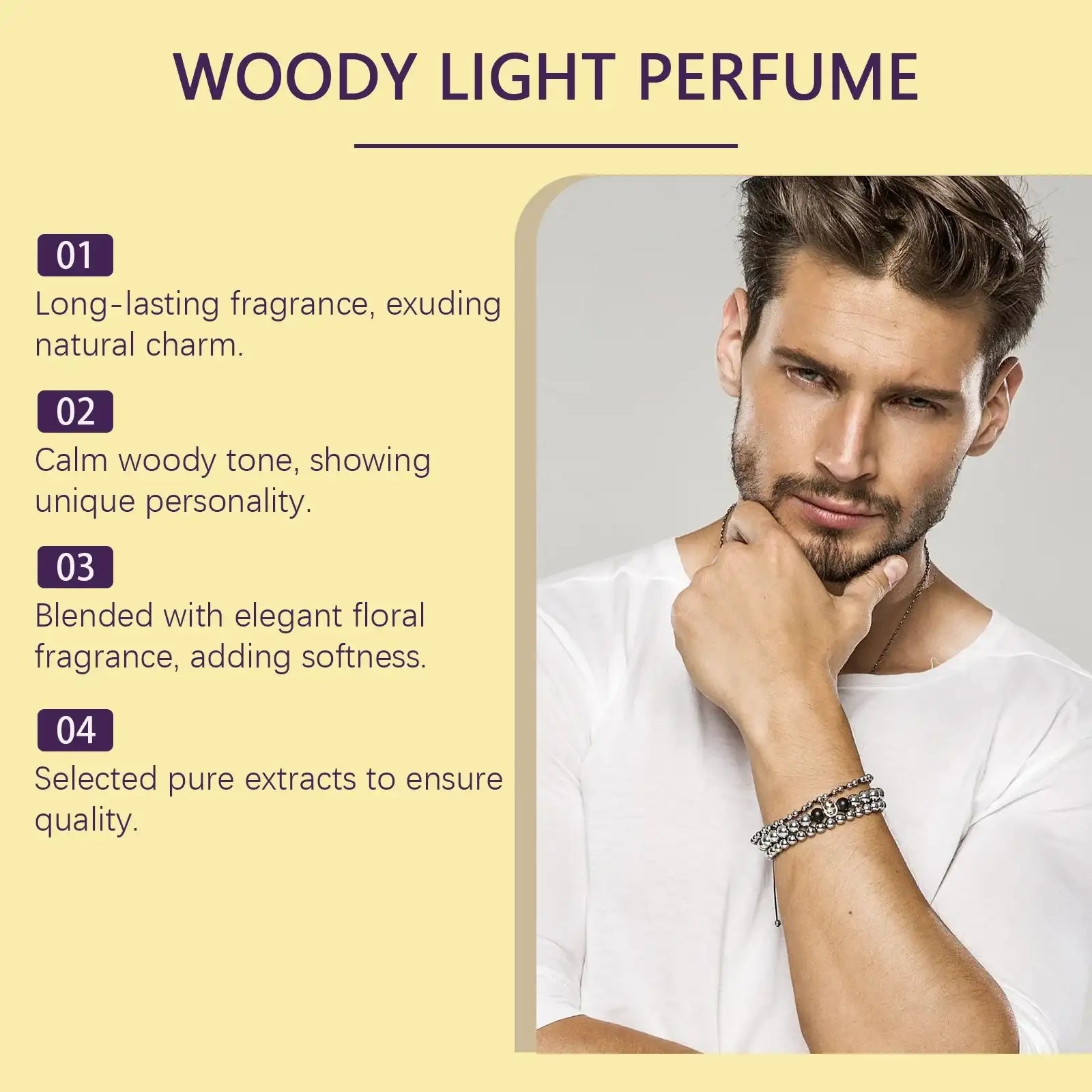 Wooden Cologne Perfume Long-Lasting Woody Light Fragrance Luxurious Captivating Aroma Classic Elegant Scent Men Perfumes