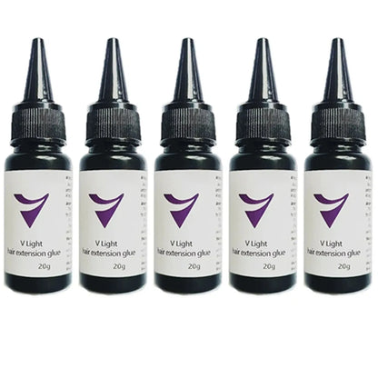 5/3/1PCV-Light Technology Hair Extension Clear Wig glue 20g V-light Traceless tool for tape Hair Extension Fast Grafting Tool