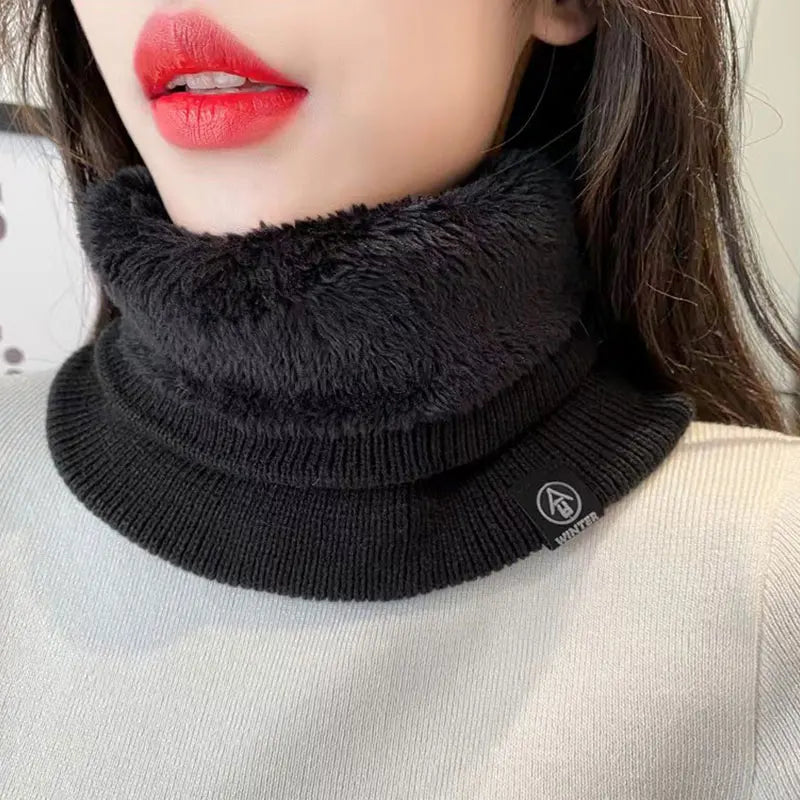 Fashion Women Knitted Scarf Solid Cashmer Like Winter Snood Scarves Lady Warm Thick Unisex Men Neck Scarfs Ring Badiee Stylez