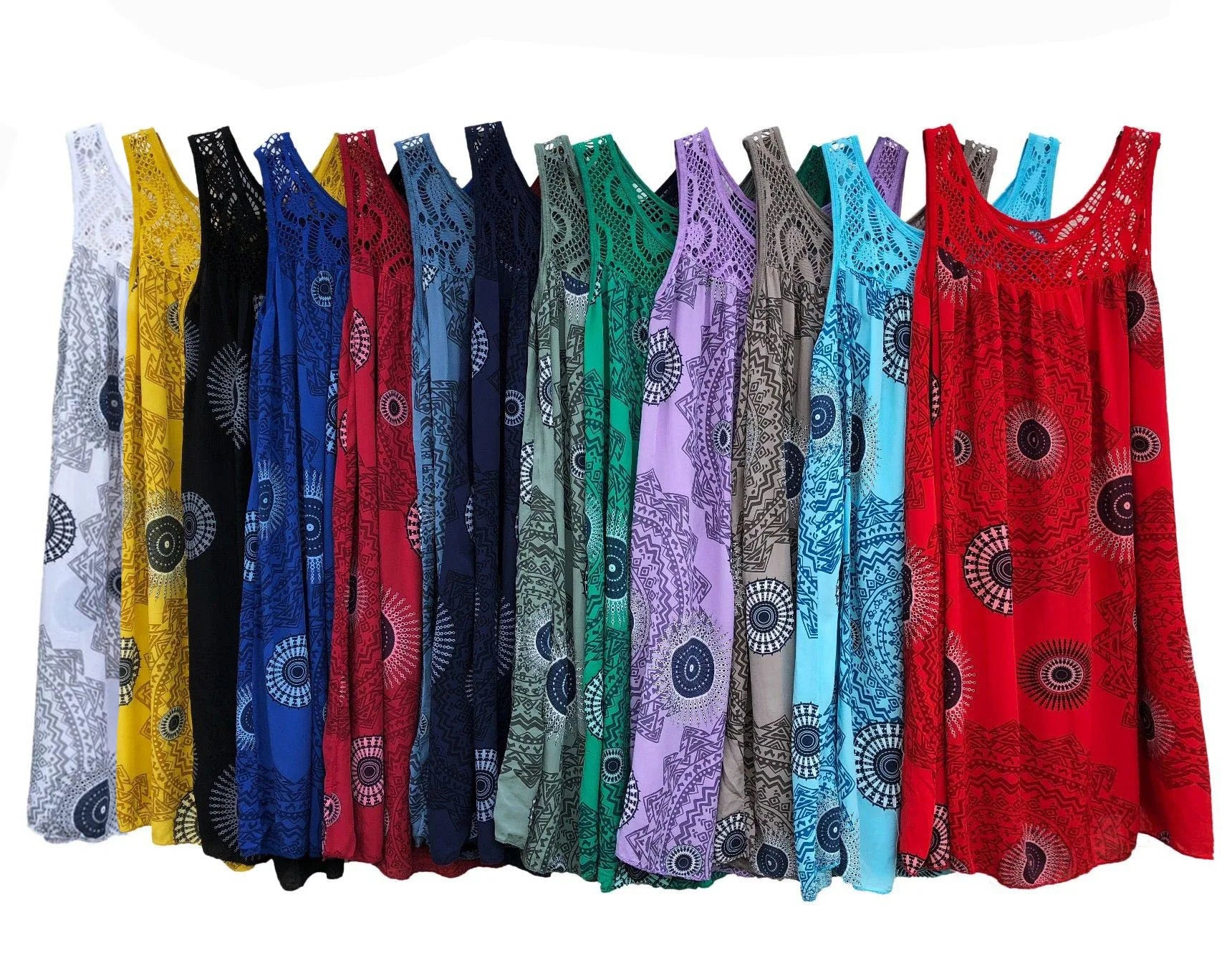 Women's clothing summer sleeveless camisole dress lace print sleeveless large swing loose sexy dress long skirt plus size