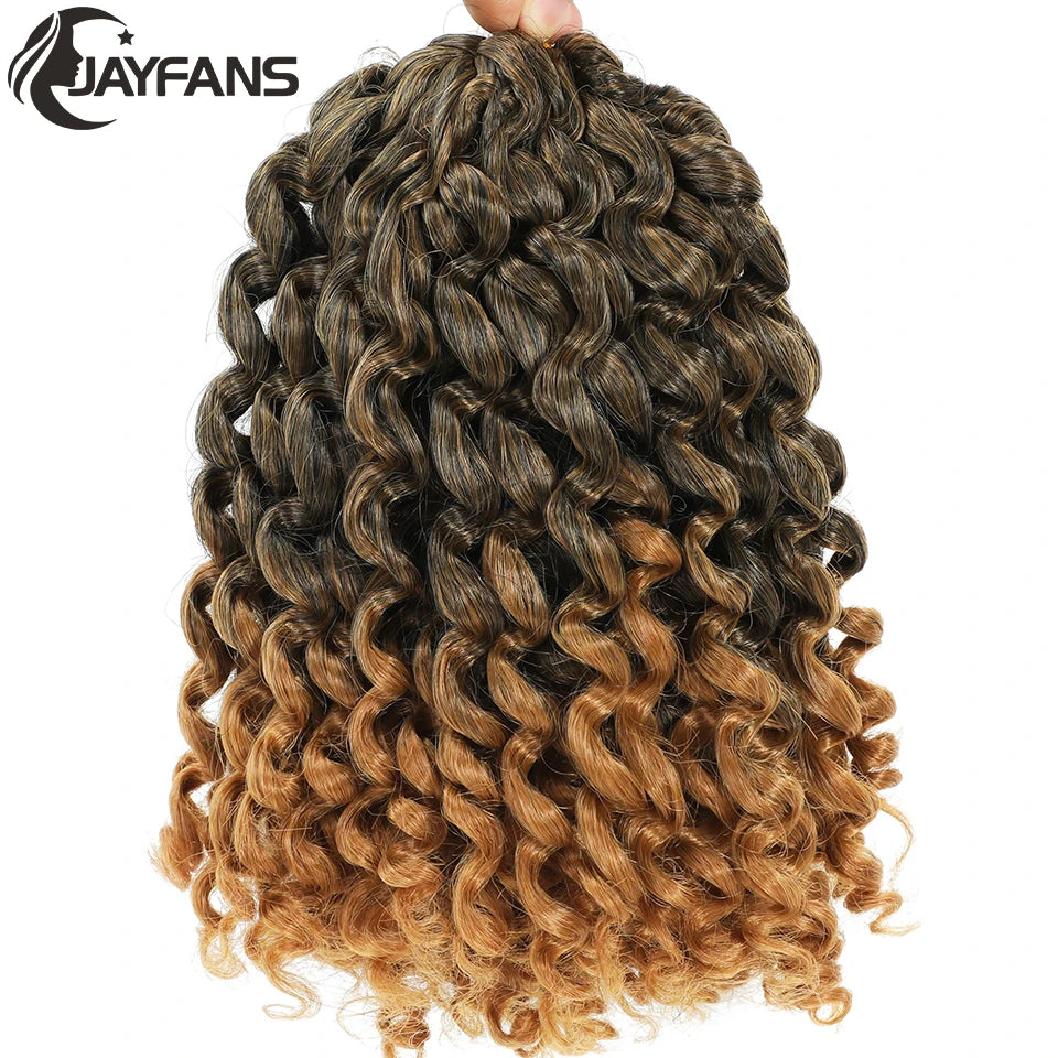 1- 5 Packs 8 inch Jumpy Wand Curl Jamaican Bounce Crochet Hair Natural Black Wand Curls Crochet Hair Short Curly Crochet Braids Badiee Stylez