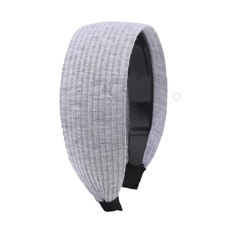 Wide-Brimmed Non-Slip Headband Women's Short Hair Simple Hair Clip Cover Gray Hair Fashion Temperament Hair Pressing Headwear