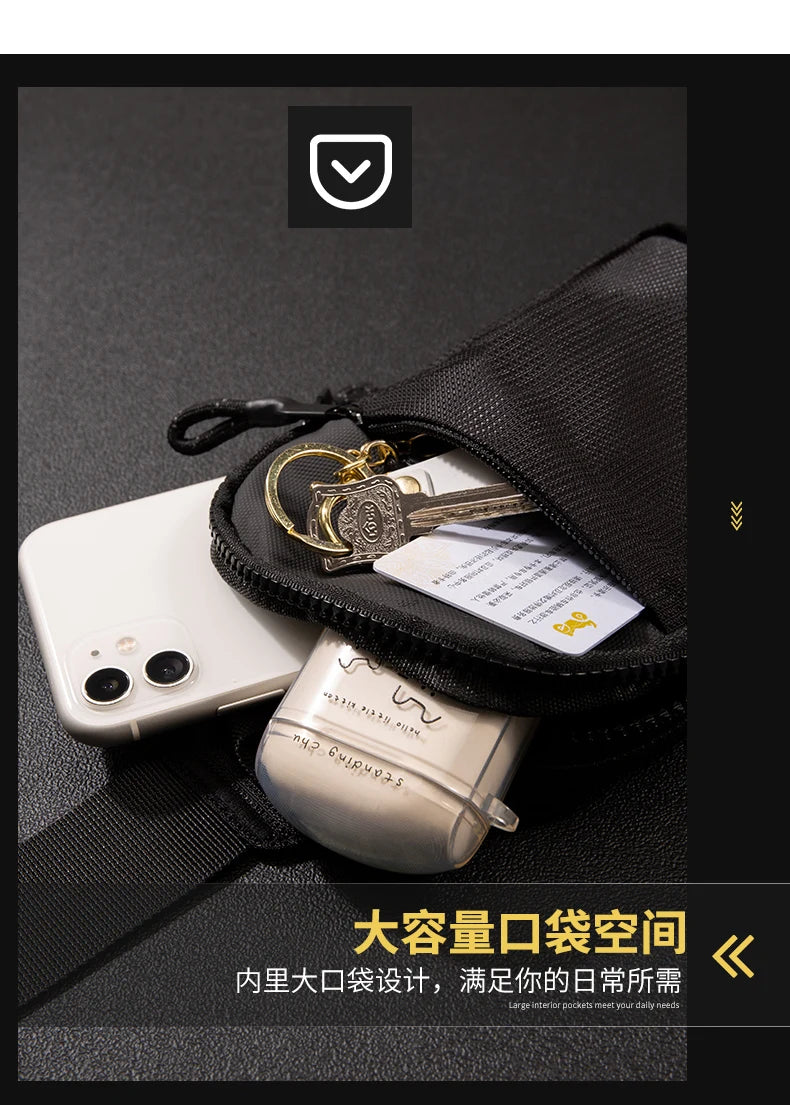 New Sports Chest Bag Men's Ultra-small Mobile Phone Messenger Bag Waist Bag Multi-function Carry-on Bag