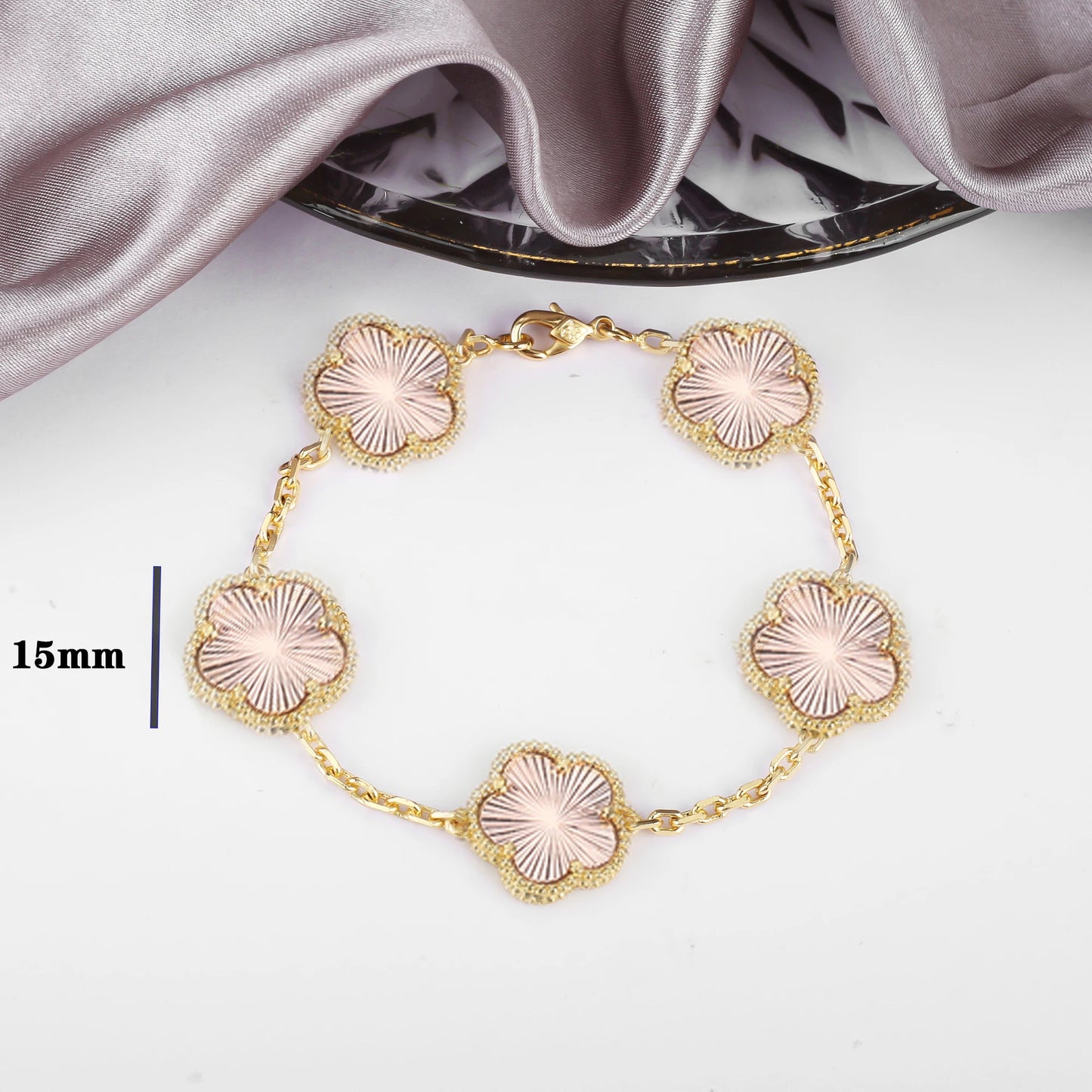 7 colors classic simple five-leaf flower pendant necklace natural stones clover Choker Chain for women party daily wear jewelry 30