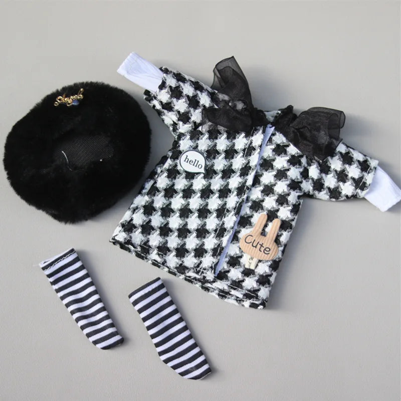 Cartoon Style Clothes Suit for 1/6 Bjd Doll Accesssories for 30cm Baby Doll Dress Up Toys for Children Type 27 Only Clothes