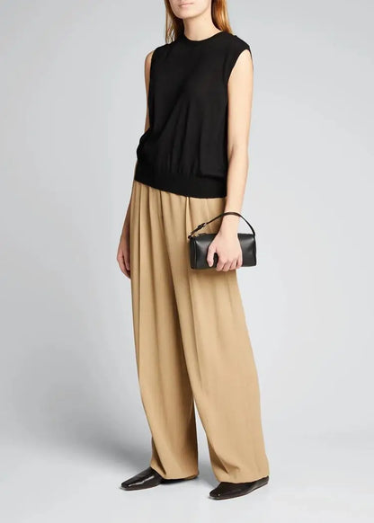 VIELINE Women's Pencil Bag Pillow Bag Genuine Leather Underarm Hobo Bag Day Clutches Ladies Simple Design Mini Purse