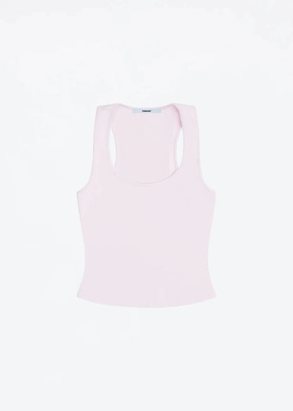 Tank Classic X-shaped Backless Baby Blue and Misty Gray Multi-color Comfortable Elastic Waist Tight Fit Backless Top Pink