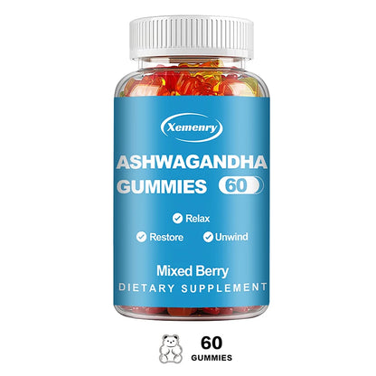 Ashwagandha gummies - Relieve Stress Help with Sleep Support Immune System Health 60 Gummies