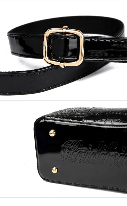 Three Layers Women Shoulder Bags Luxury Designer High Quality Patent Leather Messenger Casual Tote Bag Large Capacity Hand bags