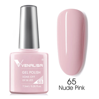 VENALISA Nail Gel Polish 7.5ml Super Glossy Glitter Gellack Great Coverage Soak Off UV LED Semi Permanent Beauty Nail Manicure 65