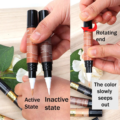 Lace Tint Pen Tinted Lace Precison Parting Pen Black Medium Dark Light Brown 5Ml 0.17Oz - Wig Lace Tint With Brush Applicatior