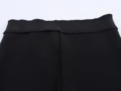 HH Women 2-Piece Set Elasticity Neck Halter Button Design Sleeveless Backless Sexy Top+Casual Elastic Waist Slim Long Pant Badiee Stylez