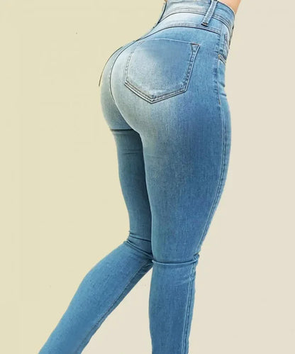 2024 Hot Sale Women's Stretch Jeans Fashion Slim Denim Pencil Pants Casual Skinny Trousers Female Clothing S-2XL Drop Shipping