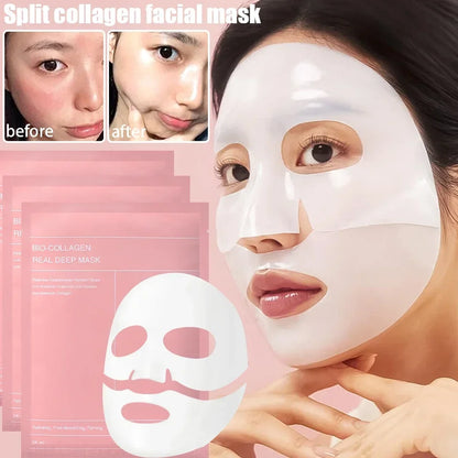 Bio-Collagen Face Mask Shrink Pore Deep Moisturizing Overnight Mask Anti-Wrinkle Hydrating Refreshing Brightening Face Skin Care