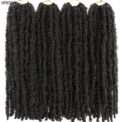 Butterfly Locs Crochet Hair 12 inch Handmade Butterfly Soft Locs Crochet Hair Extensions Synthetic Braiding Hair 12Strands/pack Badiee Stylez