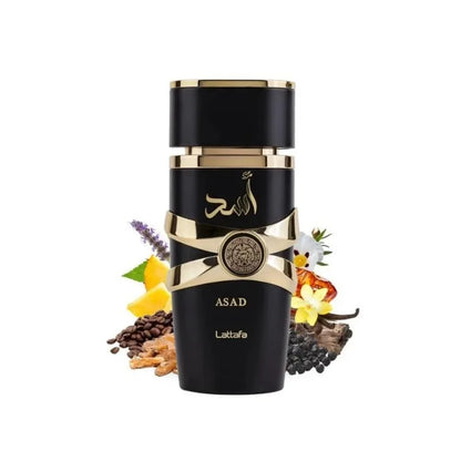 Lattafa Perfumes Black Edition Asad For Unisex Eau De Perfume Spray, 3.4 Ounce Long-Lasting Floral Scent Best Gift - Badiee Stylez