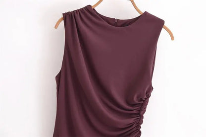 New Elegant Dresses Women's Summer 2025 New Fashion Tight Ruched Mini Party Women's Dress Street Youth Holiday Dress