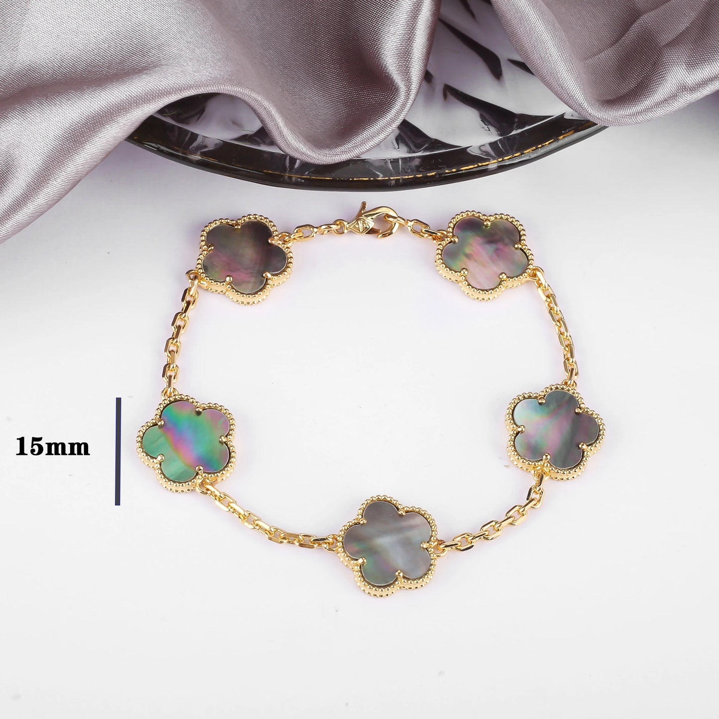 7 colors classic simple five-leaf flower pendant necklace natural stones clover Choker Chain for women party daily wear jewelry 24