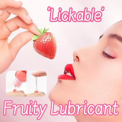 100/200ML Lickable Fruity Flavor Lubricant Oral Sex Strawberry Lubricating Fluid for Adult Sex Toys Vaginal Anal Lubrication 18+