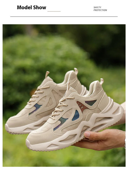 Lightweight Safety Shoes Men Women Work Shoes Steel Toe Cap Working Boots Sneakers Man Women Breathable Shoes Tactical Boots - Badiee Stylez