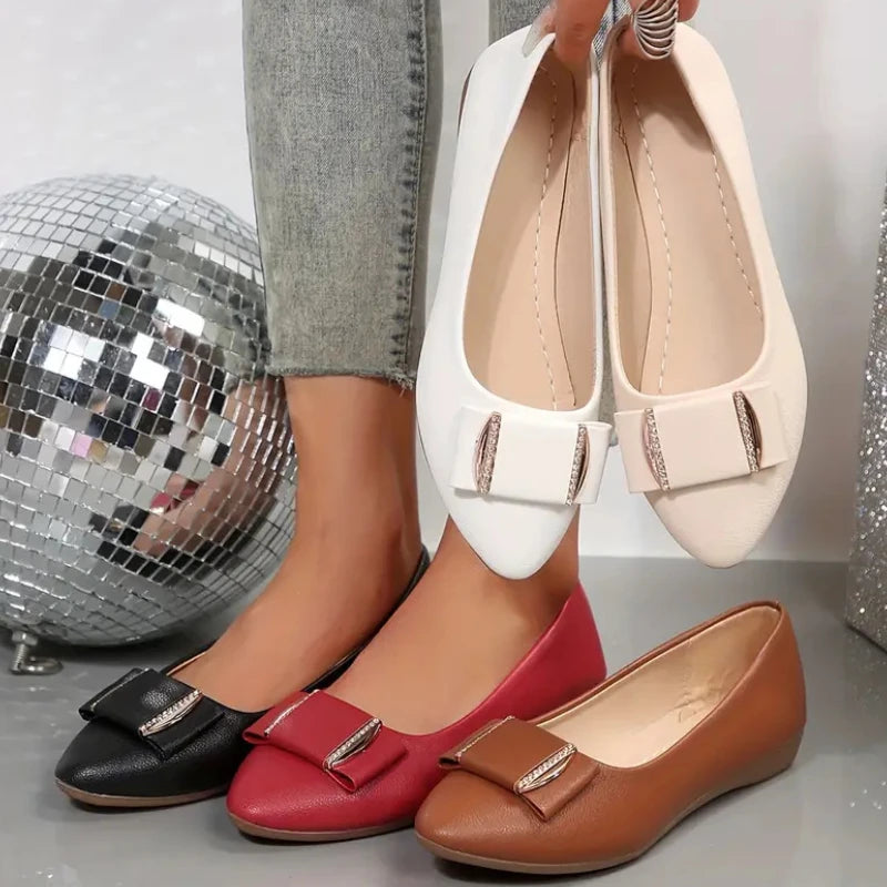 2024 Women Trend Flat New Casual Lightweight Office Dress Shoes Women Baotou Slip on Comfortable Elegant Loafers Shoes for Women